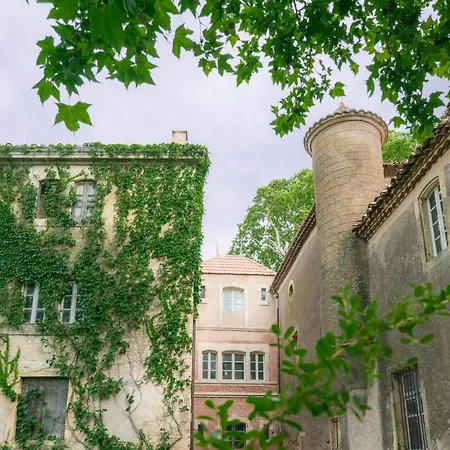 Chambre D'hotes Insolite Lit Rond Proche Avignon Orange - Chateau De Sienne Piscine Riviere * Chusclan